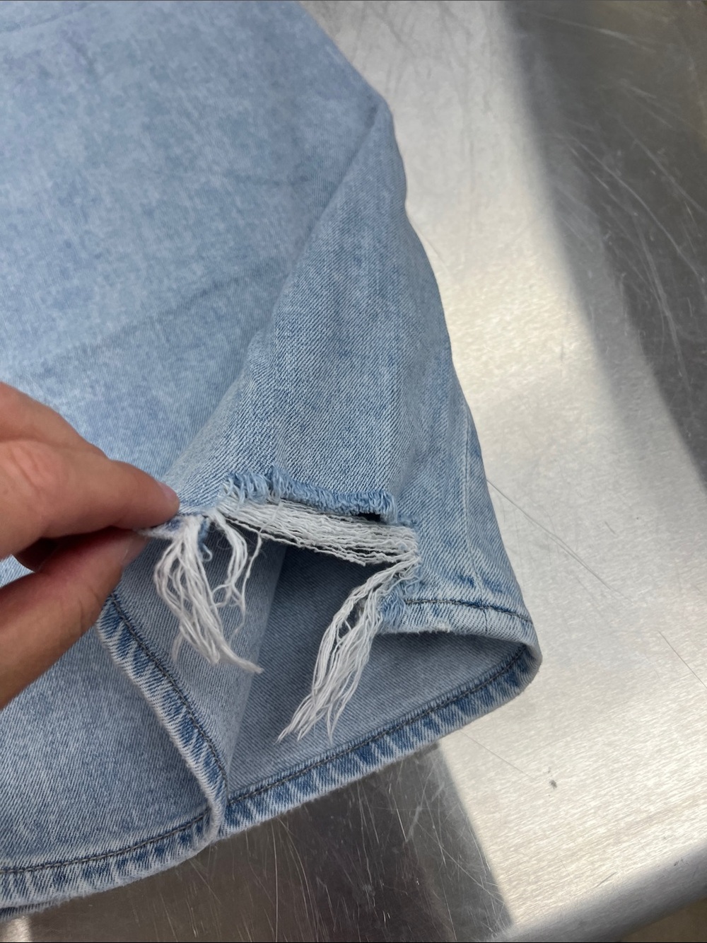 American Eagle Outfitters Light Blue Wide-Leg Jeans Women’s 12 - Picture 10 of 13